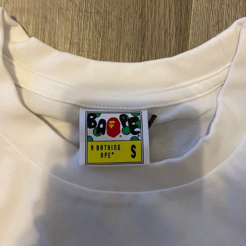 A Bathing Ape Bape White Short Sleeve Shirt - Picture 2 of 7